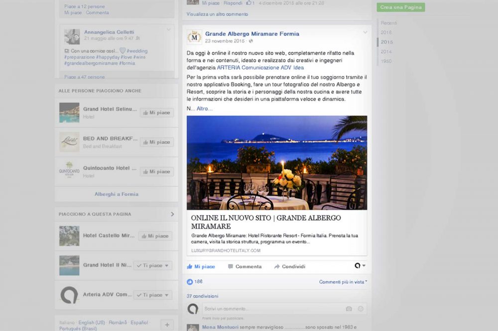 Realizzazione campagna sponsorizzata facebook e Instagram per il lancio del sito