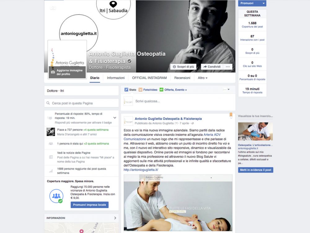 Gestione social Facebook