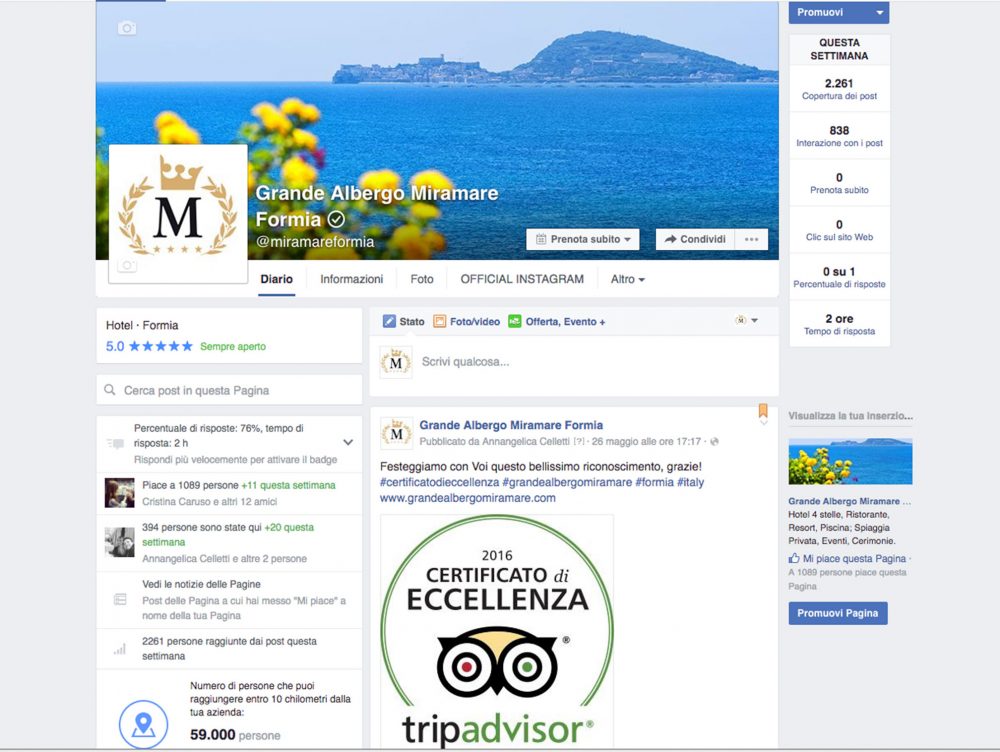 Gestione social Facebook